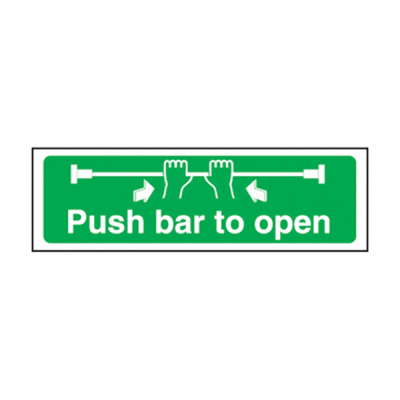 Self Adhesive Push Bar to Open Sign