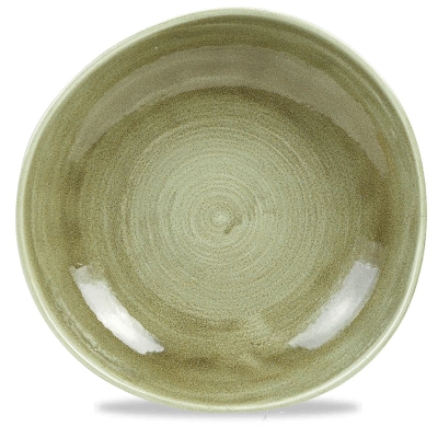 Churchill Stonecast Patina Burnished Green Round Trace Plate 11.25" (Pack 12)