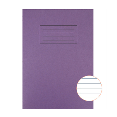 Silvine A4 Exercise Book Lined 80 pages Purple (Pack 10)