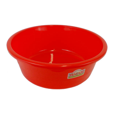 Round Plastic Basin 22" Red