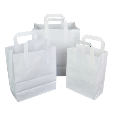 SOS White Carrier Bags Medium (Pack 250)