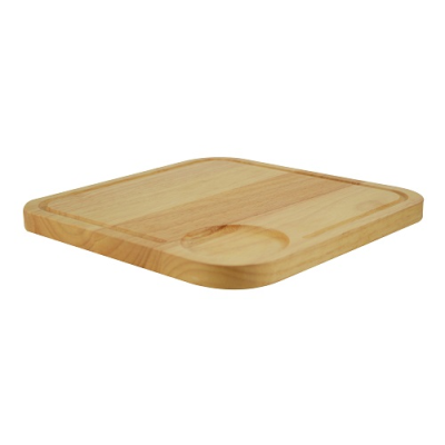 Naturals Wooden Square Board with Recess (d:5.5cm) 15x15cm