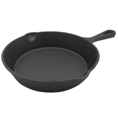 Round Cast Iron Skillet Frying Pan 8" with Long Handle