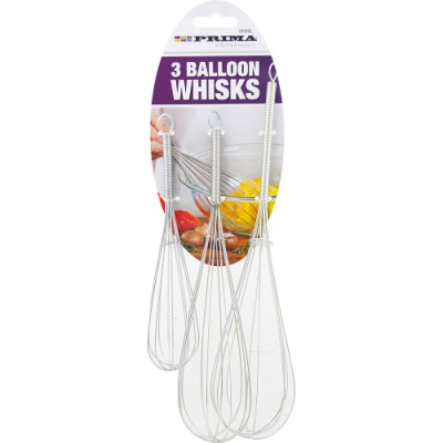 Prima Steel Balloon Whisk (Pack 3)