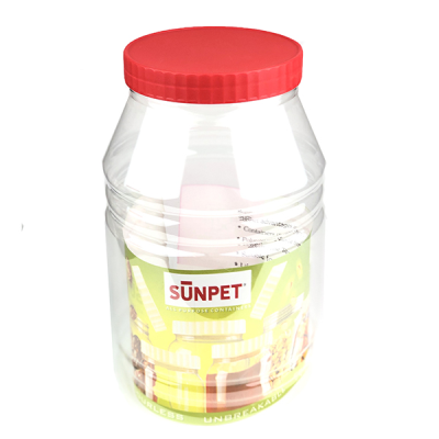 Sunpet Clear Plastic Jar Red Top 5000ml