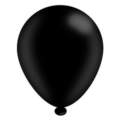 Latex Balloons Black (Pack 8)