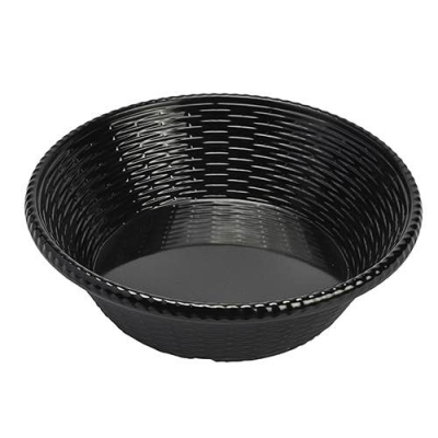 Black Melamine Round Fast Food Basket 9" / 24cm