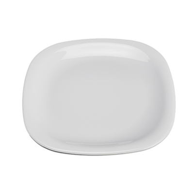 Melamine Square Round Small Plate White 19cm