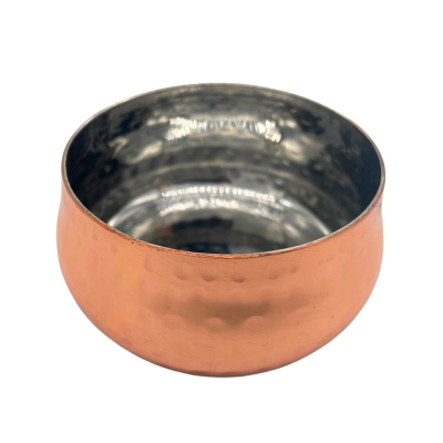 Copper Plated Hammered Curved Ramekin 7cm