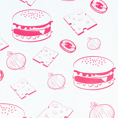 Greaseproof Paper Burger Wraps Red 250x320mm (Pack 1000)