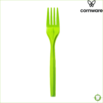Cornware Biodegradeable Fork 7" Green (Pack 50)