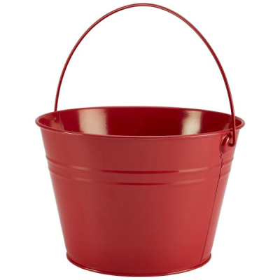 Serving Bucket Stainless Steel 25cm Red