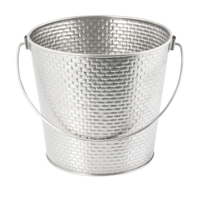 4.7L Brickhouse Round Pail with Handle, Stainless Steel