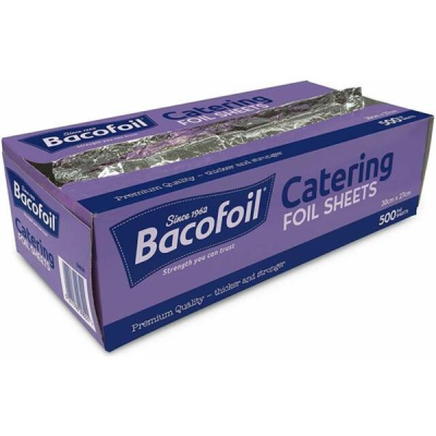Bacofoil Foil Sheets 27cm x 30cm x 15mu (Pack 500)