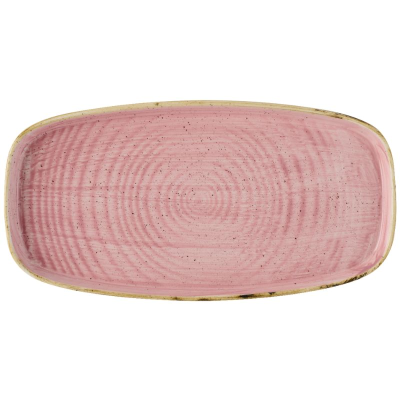 Churchill Stonecast Petal Pink Oblong Chefs Plates 12.63x7.25" (Pack 6)