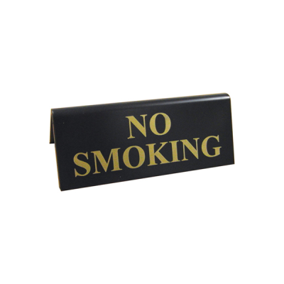 No Smoking Black Gold Table Notice (Pack 5)