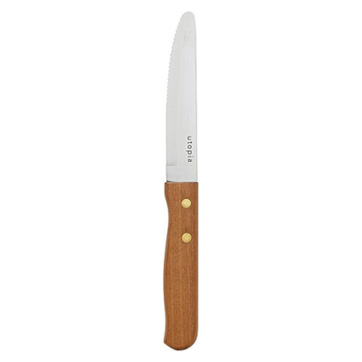Large Wooden Handle Steak Knife