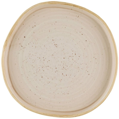 Churchill Stonecast Nutmeg Cream Organic Walled Plate 8.25" (Pack 6)