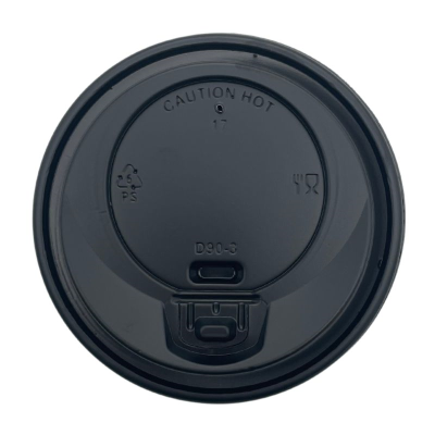 Reclosable Black Domed Sip-Thru Lid to fit 10-20oz Cup (Pack 100)