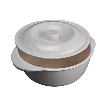 Melamine Casserole & Lid 1400ml White 19cm