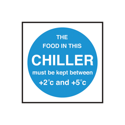Self Adhesive Chiller Temperature Sign