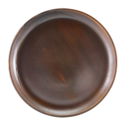 Genware Terra Porcelain Rustic Copper Coupe Plate 24cm