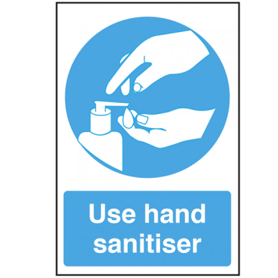 300x200mm Use Hand Sanitiser, self adheisve vinyl notice