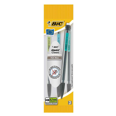 BIC Matic Classic 0.7mm Mechanical Pencil (Pack 3)
