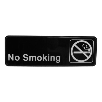 DBL Sign No Smoking 3"x9"