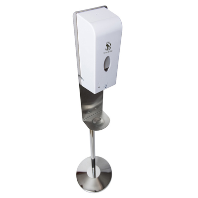 Stainless Steel Tall Free Standing with Auto Dispenser and Bracket 132cm