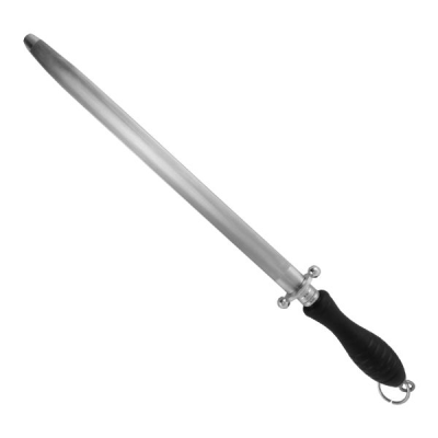 Knife Sharpener Steel 12" Black Handle