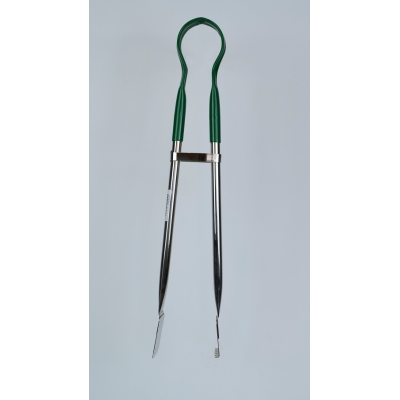 Colour Coded Stainless Steel Steak Tong 21" Green