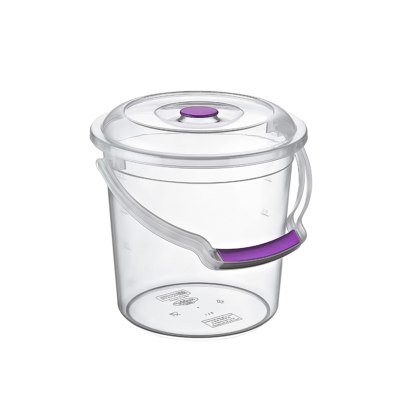 Hobby Clear Plastic Cleaning Bucket with Lid 10 Litre