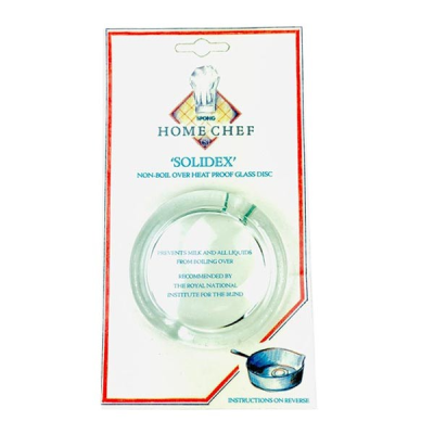 Home Chef Solidex Non Boil Over Heatproof Glass Disc 83mm
