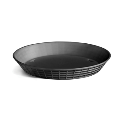Black Plastic Dinner Platter Round 27cm dia,