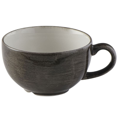 Churchill Stonecast Patina Iron Black Cappuccino Cup 8oz (Pack 12)