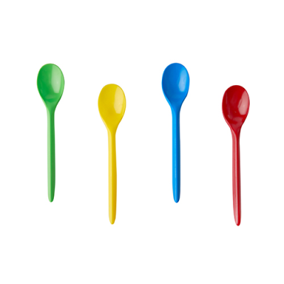 Assorted Colours Plastic Disposable Spoons 12.5cm (Pack 250)