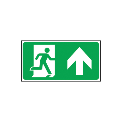 Self Adhesive Exit Man Arrow Up Sign