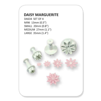 Mini Daisy Marguerite Plunger Cutters S / M / L (Pack 4)