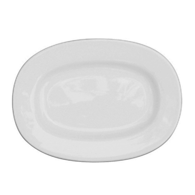 Alchemy White Rimmed Oval Plate 11" (Pack 6)