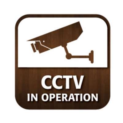 CCTV in Operation Window Sticker 80 x 80mm