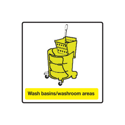 Self Adhesive Wash Basins / Washroom Areas Sign
