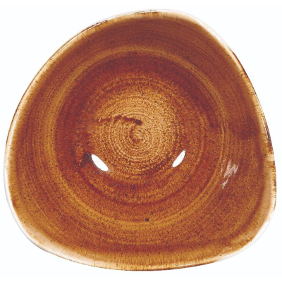 Churchill Stonecast Patina Vintage Copper Triangular Bowl 6" (Pack 12)