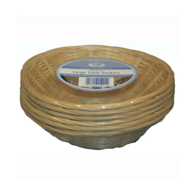 Catering Oval Bamboo Baskets 23cm (Pack 6)