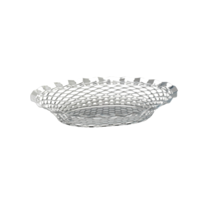 Oval Stainless Steel Basket 29.5cm x 23.5cm