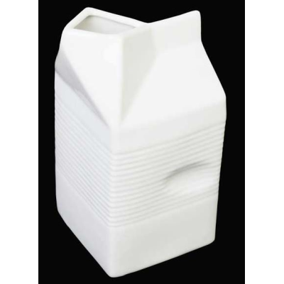 Orion Ceramic White Milk Carton 14.5cm 500ml