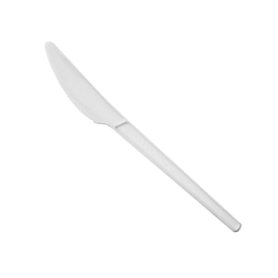 Vegware Disposable White Compostable RCPLA Knife 6.5" (Pack 50)