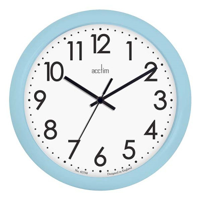 Acctim Abingdon Blue Wall Clock 255mm