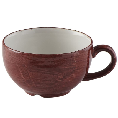 Churchill Stonecast Patina Red Rust Cappuccino Cup 8oz (Pack 12)
