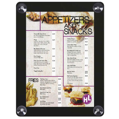 A4 (297x210mm) Window Poster Holder with Black Border 290x375mm